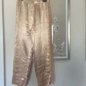 Elegant Blush Pink Satin Loungepant